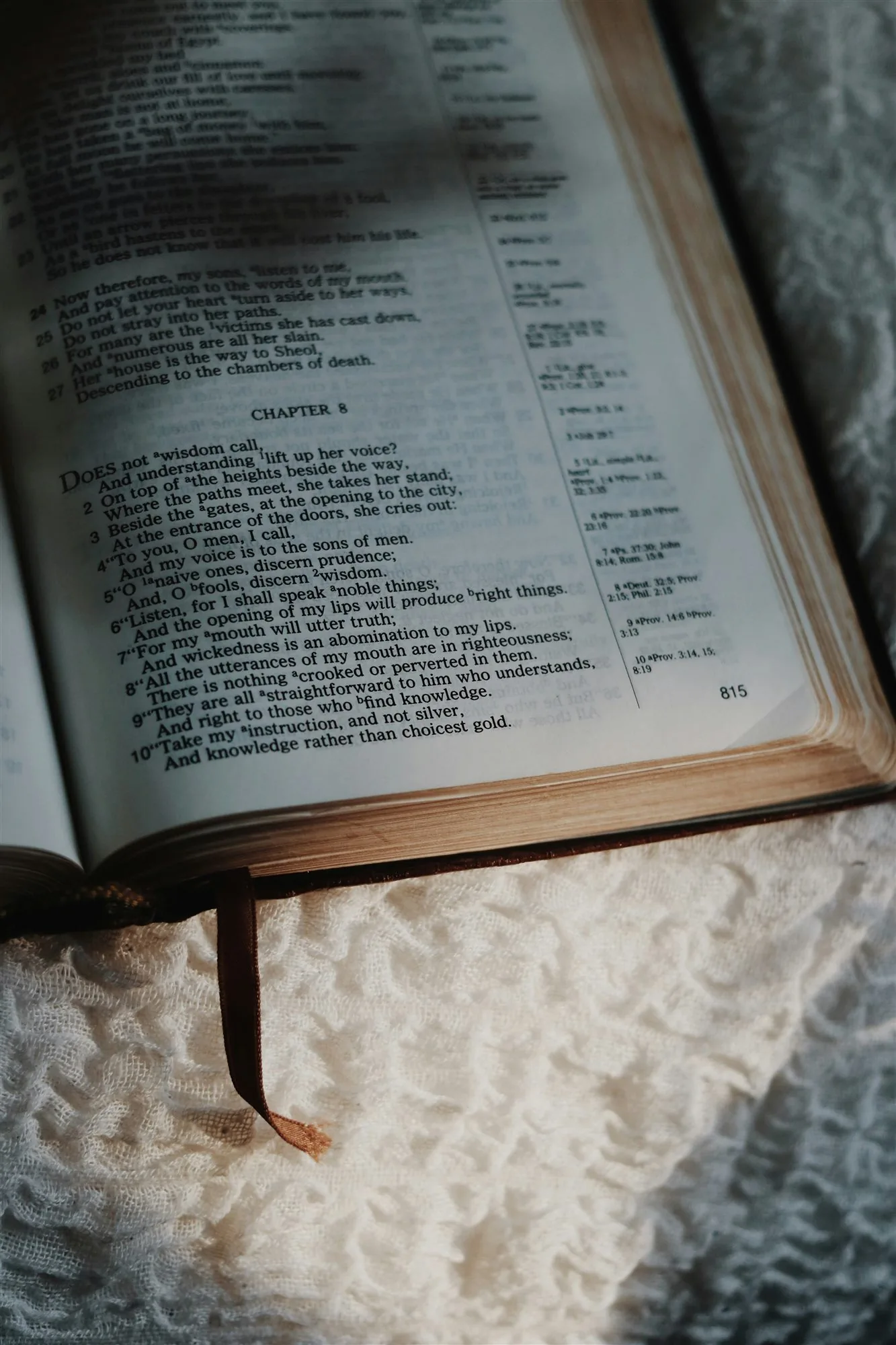 An open Bible